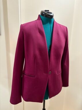 Ann Taylor Women's Magenta Tailored Blazer